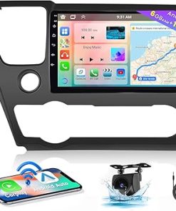 Dash Camera-Hikity-8 Core 6+128GB Android 13 Car Stereo for Honda Civic 2013-2017 with Wireless Apple Carplay- 9 Inch IPS Touchscreen Car Radio 59UI GPS Navigation WiFi 32EQ DSP Backup Camrea Dash Camera-Hikity-8 Core 6+128GB Android 13 Car Stereo for Honda Civic 2013-2017 with Wireless Apple Carplay- 9 Inch IPS Touchscreen Car Radio 59UI GPS Navigation WiFi 32EQ DSP Backup Camrea