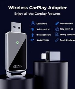 Dash Camera-vnilrgle-Wireless CarPlay Adapter 2024 Upgrade- Plug Play No Latency 2