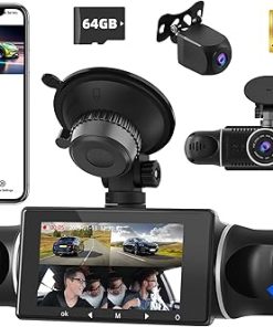 Dash Camera-SIXTOP-SIXTOP [4 * 1080P] Dash Cam for Cars Front/Inside/Rear View Camera 3 inch Screen 4-View Camera DVR Camera Video Recorder Driving Recorder Wide Angle Automatic Loop Recording G Sensor Night Vision