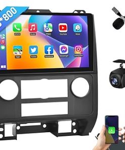Dash Camera-Fortdows-5GWiFi Android 12 Car Radio Stereo for Ford Escape 2008-2012 with CarPlay & Android Auto- 9 Inch 1280 * 800 Touchscreen Support BT5.0 GPS DSP FM SWC+Camera