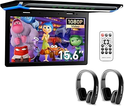 Dash Camera-XTRONS-XTRONS® 15.6 Inch Ultra-Thin FHD Digital TFT Screen 1080P Video Car Overhead Player Roof Mounted Monitor HDMI Port with Black New Version IR Headphones (No DVD) Dash Camera-XTRONS-XTRONS® 15.6 Inch Ultra-Thin FHD Digital TFT Screen 1080P Video Car Overhead Player Roof Mounted Monitor HDMI Port with Black New Version IR Headphones (No DVD)