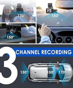Dash Camera-AIPLUGER-3 Channel Dash Cam with WiFi Function- Starvis Night Vision 2