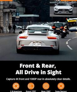 Dash Camera-KINGSLIM-Kingslim D4 Dual Dash Cam with Built-in WiFi GPS- Front 4K/2.5K Rear 1080P for Cars 2