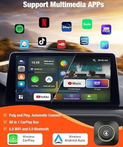 Dash Camera-KAMING-Wireless CarPlay Adapter Netflix- CarPlay Box YouTube Disney+ Hulu TikTok Live Sports Mirror Link 2