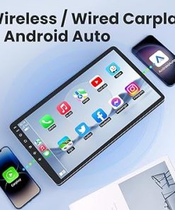 Dash Camera-Jufodrca-Car Radio Stereo for Toyota Tacoma 2005-2015: 2+64G Upgrade with Wireless CarPlay Android Auto 9 inch Touch Screen – 5G WiFi/GPS/Bluetooth 2