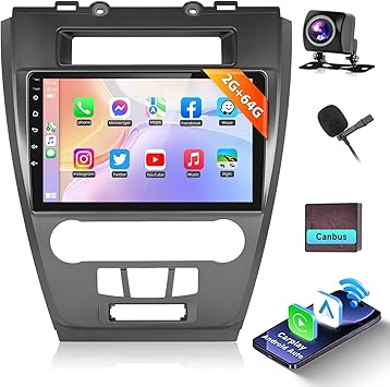 Dash Camera-podofo-Podofo 2G+64G for 2009-2012 Ford Fusion Mondeo Mustang Android Car Stereo Radio with Wireless Carplay Android Auto 10.1 inch HD IPS Touchscreen Bluetooth WiFi HiFi/16 EQ FM/RDS SWC Backup Camera Dash Camera-podofo-Podofo 2G+64G for 2009-2012 Ford Fusion Mondeo Mustang Android Car Stereo Radio with Wireless Carplay Android Auto 10.1 inch HD IPS Touchscreen Bluetooth WiFi HiFi/16 EQ FM/RDS SWC Backup Camera