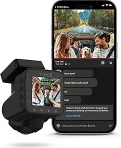 Dash Camera-TYPE S TOURING ITEMS-Type S P100 Smart 360 Camera Dual Dash Camera Front & Inside- Live Streaming Dash Camera-TYPE S TOURING ITEMS-Type S P100 Smart 360 Camera Dual Dash Camera Front & Inside- Live Streaming