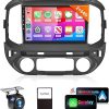 Dash Camera-podofo-Upgrade 2G 64G Car Stereo for Chevy Colorado GMC Canyon 2015-2019 Radio with Wireless Carplay Android Auto MirrorLink-9inch HD IPS Touch Screen Bluetooth Stereo GPS FM/RDS Radio WiFi EQ Backup Camera