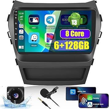 Dash Camera-Hikity-8 Core 6+128G Android 13 Car Stereo for Hyundai Santa Fe IX45 2013-2017-Wireless Carplay Android Auto Dash Camera-Hikity-8 Core 6+128G Android 13 Car Stereo for Hyundai Santa Fe IX45 2013-2017-Wireless Carplay Android Auto