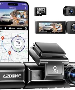 Dash Camera-AZDOME-AZDOME M550 3 Channel Dash Cam- 4K+2.5K Dual Dash Camera for Cars Built-in WiFi GPS