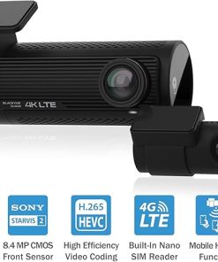 Dash Camera-Blackvue-BlackVue DR970X-2CH LTE Plus (NA) 512GB | 2-Channel 4K Cloud Dashcam with Built-in LTE and SIM Reader- STARVIS 2 Sensor 2