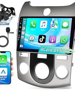 Dash Camera-podofo-Podofo [8+128G] 8 Core Car Stereo Radio for Kia Forte 2009-2017 9″ Touch Screen Bluetooth Audio with Wireless CarPlay Android Auto GPS Navigation Mirror Link WiFi FM AM RDS AHD Backup Camera MIC