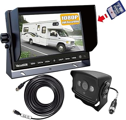 Dash Camera-VECLESUS-Backup Camera Dash Camera Rearview camera1080P HD DVR Recording Wired 4-Video with 7” IPS Car Monitor Backup Camera for Trucks- RVs 3 Dash Camera-VECLESUS-Backup Camera Dash Camera Rearview camera1080P HD DVR Recording Wired 4-Video with 7” IPS Car Monitor Backup Camera for Trucks- RVs - Image 3