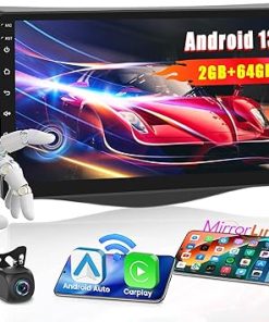 Dash Camera-Hikity-[2+64G] Hikity Android 13 Car Stereo for 2007-2012 Toyota RAV4 with Wireless Carplay Android Auto- 9 Inch Touch Screen RAV4 Stereo with HiFi