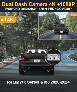 Dash Camera-FITCAMX-Fitcamx 4K Dual Dash Cam Compatible with BMW 3 Series M3 2020 2021 2022 2023 2024 CS M340i 330i 330e xDrive (HD2-6308)- OEM Look 2