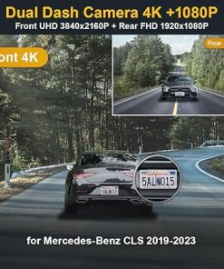 Dash Camera-FITCAMX-Fitcamx Front 4K+Rear 1080P Dash Cam Suitable for Benz CLS 450 4MATIC 2019 2020 2021 2022 2023 (HD2-6118)- OEM Look 2