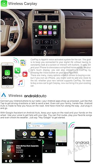 Dash Camera-ASURE-ASURE Car Sterero Radio Upgrade for Ford Escape 2008-2012-9inch 4Core 2G+32G Android System Car in-Dash Navigation GPS Unit with Carplay Android Auto 3 Dash Camera-ASURE-ASURE Car Sterero Radio Upgrade for Ford Escape 2008-2012-9inch 4Core 2G+32G Android System Car in-Dash Navigation GPS Unit with Carplay Android Auto - Image 3