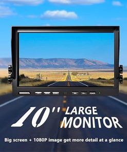 Dash Camera-ZEROXCLUB-1080P Wireless Backup Camera System for RV Trailer Truck Camper-10 Inch DVR Monitor w/Recording IR Night Vision Digital Wireless Rear View Camera Adapter for Furrion Pre-Wired RVs 2