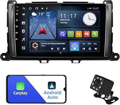 Dash Camera-AUMUME-Android 10 Double Din Car Stereo for Toyota Sienna 2011-2014 with 9 Inch Touchscreen Radio Built-in Wireless Carplay/Android Auto/GPS/Bluetooth/FM/AUX-in/Steering Wheel Control Backup Camera Dash Camera-AUMUME-Android 10 Double Din Car Stereo for Toyota Sienna 2011-2014 with 9 Inch Touchscreen Radio Built-in Wireless Carplay/Android Auto/GPS/Bluetooth/FM/AUX-in/Steering Wheel Control Backup Camera