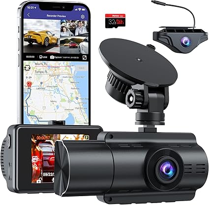 Dash Camera-Moplasz-Moplasz 3 Channel 4K Dash Cam Built-in WiFi GPS- Full HD 4K+2K Front and Rear Dash Camera for Cars 3 Dash Camera-Moplasz-Moplasz 3 Channel 4K Dash Cam Built-in WiFi GPS- Full HD 4K+2K Front and Rear Dash Camera for Cars - Image 3