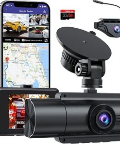 Dash Camera-Moplasz-Moplasz 3 Channel 4K Dash Cam Built-in WiFi GPS- Full HD 4K+2K Front and Rear Dash Camera for Cars