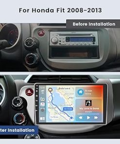 Dash Camera-Hikity-Hikity Android Car Stereo for Honda Fit 2008-2013 Radio 2+64GB 10.1 Inch Touchscreen Car Radio Wireless Carplay Android Auto GPS Navigation WiFi Bluetooth FM EQ Backup Camera 2