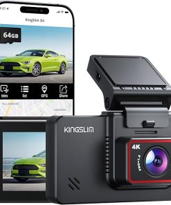 Dash Camera-Kingslim-Kingslim 4K Dash Cam with 64GB Card- Front and Rear Car Dashcam Camera for Cars Support WiFi APP GPS Dash Camera-Kingslim-Kingslim 4K Dash Cam with 64GB Card- Front and Rear Car Dashcam Camera for Cars Support WiFi APP GPS