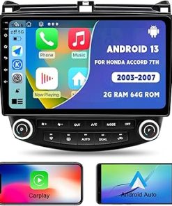 Dash Camera-UUTouIoI-for Honda Accord 7th 2003 2004 2005 2006 2007- Android 13 Car Stereo with Wireless Carplay Android Auto