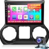 Dash Camera-Inexaccessories-4+64GB Upgraded Car Stereo for Jeep Wrangler 2011 2012 2013 2014- 10.2 Inch Car Radio with Carplay&Android Auto Support GPS Navigation