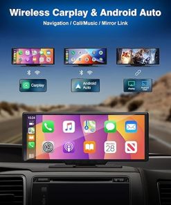 Dash Camera-Sprleaf-Car Play Screen with 4K Dash cam 10.26 Inch Compatible with Apple Carplay/Android Auto- Carplay Screen for Car 1080P Backup Camera GPS Navigation/Mirror Link/Voice Control 2
