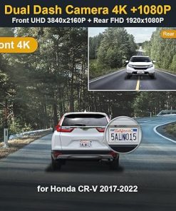 Dash Camera-FITCAMX-Fitcamx Front 4K+Rear 1080P Dash Cam Adapts for Honda CR-V 2017-2022 LX EX Touring EX-L (Gen5)- OEM Look 2