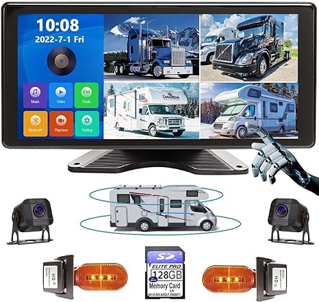 Dash Camera-RVeligacy-10.36-Inch 6 Split Touchable 128GB Large Audio Screen 1080P Backup Camera Monitor & Built-in DVR Video Recorder for RV Truck Trailer Rear Side Front Reversing View Wired System Image Waterproof DCD104 Dash Camera-RVeligacy-10.36-Inch 6 Split Touchable 128GB Large Audio Screen 1080P Backup Camera Monitor & Built-in DVR Video Recorder for RV Truck Trailer Rear Side Front Reversing View Wired System Image Waterproof DCD104