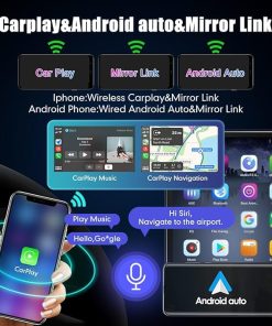 Dash Camera-KUNFINE-Kunfine Tesla Style Car CarPlay Android Auto Navigation Stereo GPS Radio Reverse Camera 9.7″ IPS Touchscreen Headunit Tablet Media Player for Ford Fiesta 2011-2012- if Applicable Quad Core 1G+32G 2