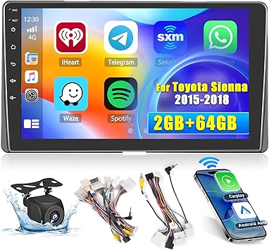 Dash Camera-Hikity-Hikity Android Car Stereo for Toyota Sienna 2015-2018 Radio 2+64GB 9 Inch Touchscreen Car Radio Wireless Carplay Android Auto Support GPS Navigation WiFi Bluetooth FM EQ Backup Camera Dash Camera-Hikity-Hikity Android Car Stereo for Toyota Sienna 2015-2018 Radio 2+64GB 9 Inch Touchscreen Car Radio Wireless Carplay Android Auto Support GPS Navigation WiFi Bluetooth FM EQ Backup Camera