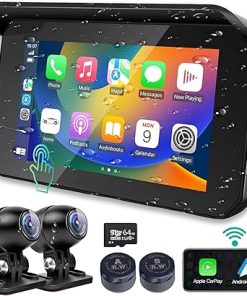 Dash Camera-YOVDA-Motorcycle Wireless Carplay- Motorcycle Camera with Front and Rear HD 1080P Motorcycle Navigation DVR Built-in Bluetooth Dash Camera-YOVDA-Motorcycle Wireless Carplay- Motorcycle Camera with Front and Rear HD 1080P Motorcycle Navigation DVR Built-in Bluetooth