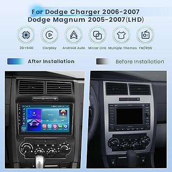 Dash Camera-Inefala-2+64G Android 13 CarPlay Car Stereo Radio for Dodge Charger 2006-2007 for Dodge Magnum 2005-2007- 9” HD Touch Screen Android Auto 2 Dash Camera-Inefala-2+64G Android 13 CarPlay Car Stereo Radio for Dodge Charger 2006-2007 for Dodge Magnum 2005-2007- 9'' HD Touch Screen Android Auto - Image 2