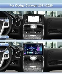 Dash Camera-TopWeb-5GWiFi Upgrade Car Stereo Radio for Dodge Grand Caravan 2011-2020 Chrysler Town & Country 2013-2016 – Wireless Carplay and Android Auto GPS Navigation – 4GB+32GB 9.2 inch Touchscreen Bluetooth RDS FM 2