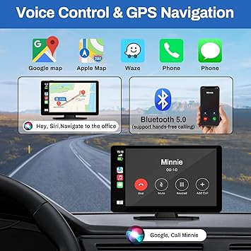 Dash Camera-BOXGVO-Wireless Carplay Screen for Car with 4K Dash Cam- 9″ Portable Carplay & Android Auto 3 Dash Camera-BOXGVO-Wireless Carplay Screen for Car with 4K Dash Cam- 9" Portable Carplay & Android Auto - Image 3