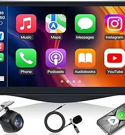 Dash Camera-Jerqry-Car Radio Stereo for Toyota RAV4 2007-2012: [8-core 4G+32G] 9 Inch 1280×800 Screen – 5G-WiFi GPS Backup Camera Wireless CarPlay Android Auto SWC Bluetooth FM RDS