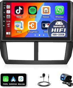 Dash Camera-UNITOPSCI-UNITOPSCI Android Car Stereo for Subaru Forester Impreza WRX 2008-2012 CarPlay Android Auto Bluetooth Car Radio 9 Inch HD Touchscreen FM GPS Navigation USB with Backup Camera Microphone