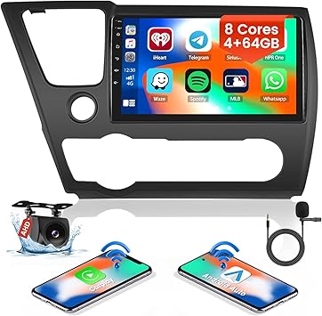 Dash Camera-Inefala-8-Core 4+64G Android 13 Car Stereo for Honda Civic 2013-2017 Upgrade Radio- 9” HD Touch Screen with Wireless CarPlay & Android Auto Dash Camera-Inefala-8-Core 4+64G Android 13 Car Stereo for Honda Civic 2013-2017 Upgrade Radio- 9'' HD Touch Screen with Wireless CarPlay & Android Auto