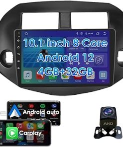 Dash Camera-hizpo-8 Core 4+32GB Android Car Radio for Toyota RAV4 2007-2012- 10.1″ QLED GPS Stereo Support Wireless Apple Carplay Andriod Auto Bluetooth DSP SWC USB with 1080P Backup Camera
