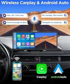 Dash Camera-Westods-Upgraded 10.26″ Wireless Carplay Screen & Android Auto with 2.5K Dash Cam- 1080P Backup Camera 2