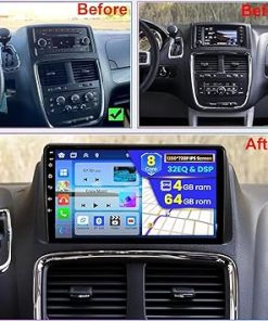 Dash Camera-Hikity-8Core 6+128G Car Stereo for Dodge Grand Caravan 2011-2020/Chrysler Grand Voyager 2011-2015/Chrysler Town&Country 2011-2016 with Wireless Carplay Android Auto- 9 Inch Car Radio GPS BT 5.0 Backup Camera 2