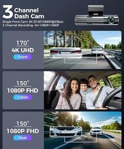Dash Camera-LINGDU-LD08 5K 3 Channel Dash Cam with 128GB eMMC- ADAS 2