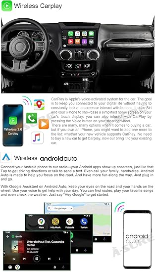 Dash Camera-ASURE-ASURE Android Car Stereo Radio for Wrangler JK 2015 2016 2017-10.1 inch 4Core 2+32G Car in-Dash Navigation GPS Unit with Wireless Carplay 3 Dash Camera-ASURE-ASURE Android Car Stereo Radio for Wrangler JK 2015 2016 2017-10.1 inch 4Core 2+32G Car in-Dash Navigation GPS Unit with Wireless Carplay - Image 3