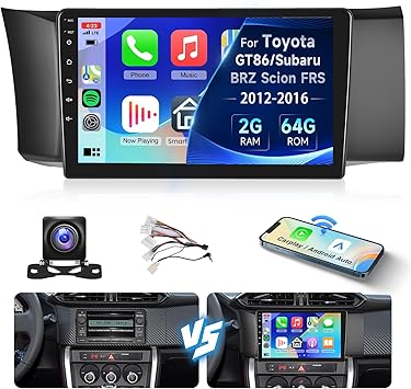 Dash Camera-METEESER-2+64G for Toyota GT86/Subaru BRZ Scion FRS 2012-2016 Car Radio with Wireless Carplay/Android Auto-Android Car Stereo 9“ Touch Screen 28UI GPS WiFi Bluetooth FM/RDS Mirror Link SWC+Backup Camera&Mic Dash Camera-METEESER-2+64G for Toyota GT86/Subaru BRZ Scion FRS 2012-2016 Car Radio with Wireless Carplay/Android Auto-Android Car Stereo 9“ Touch Screen 28UI GPS WiFi Bluetooth FM/RDS Mirror Link SWC+Backup Camera&Mic