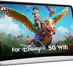 Dash Camera-AINAVITO-13.3 Inch Android Portable Car Headrest Monitor-Car TV Tablet for Car Back Seat