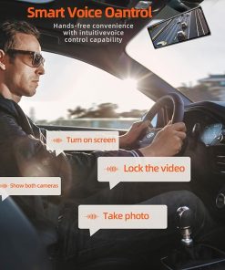 Dash Camera-Aprilboy-4K Mirror Dash Cam Front and Rear- 12” Dual WiFi Dashcam for Cars with Voice Control 2