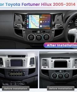 Dash Camera-Hikity-Hikity 2+64GB for Toyota Fortuner Hilux 2005-2014 Android Car Stereo with Carplay Android Auto 9 inch Touchscreen Radio Support GPS WiFi SWC RCA HiFi Rear Camera 2